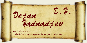 Dejan Hadnađev vizit kartica